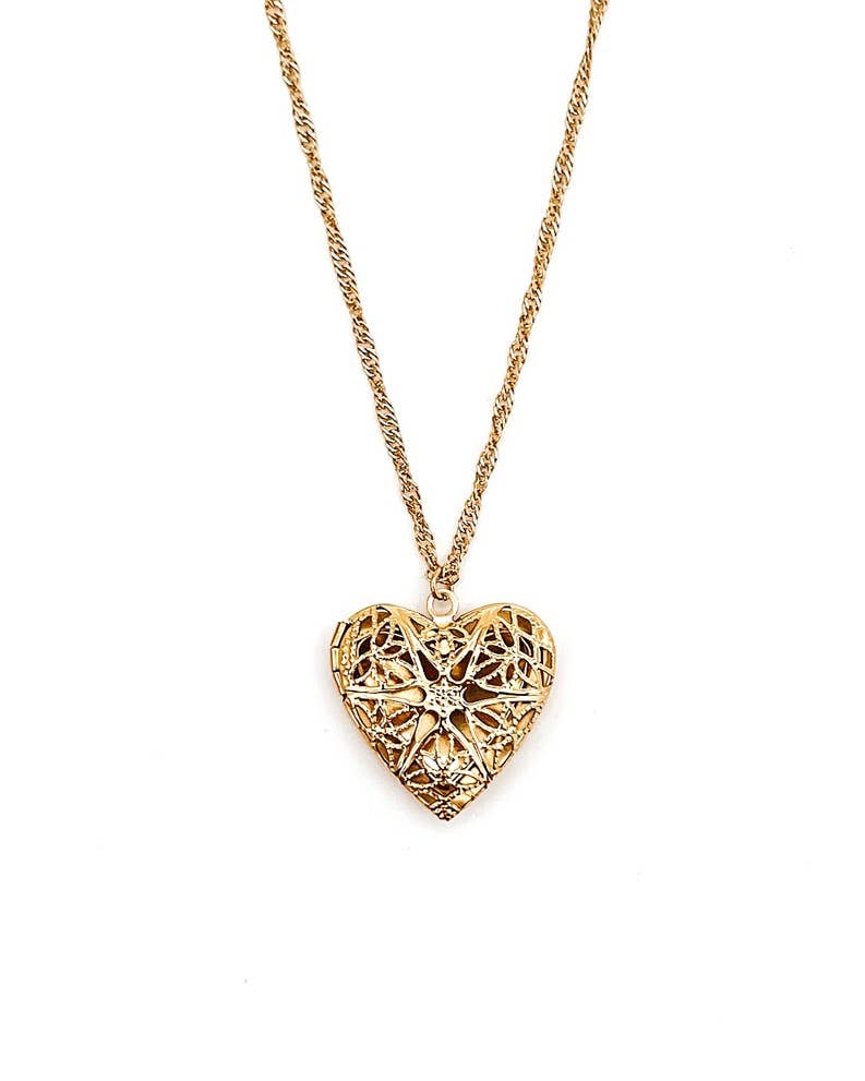 Thelma Heart Locket Necklace
