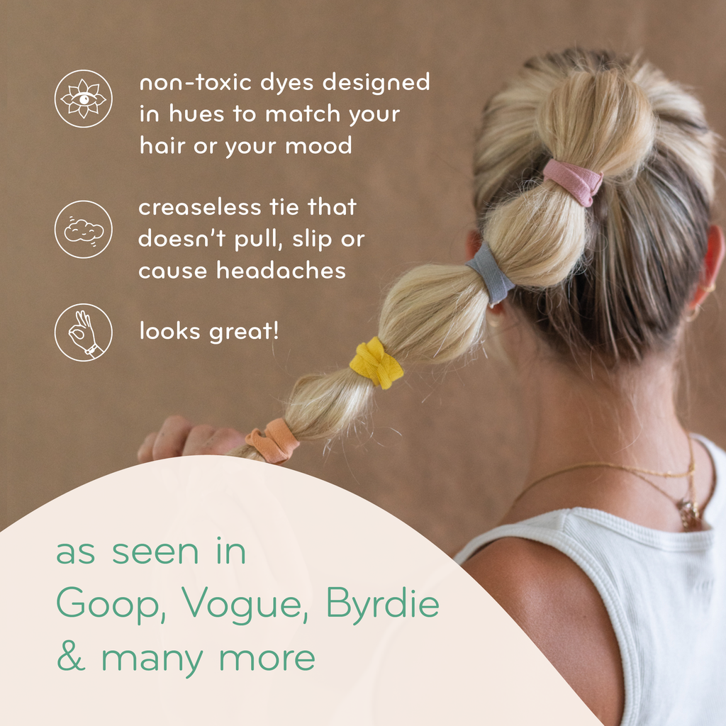 Plastic-free Flat Hair Ties - Earth Tints
