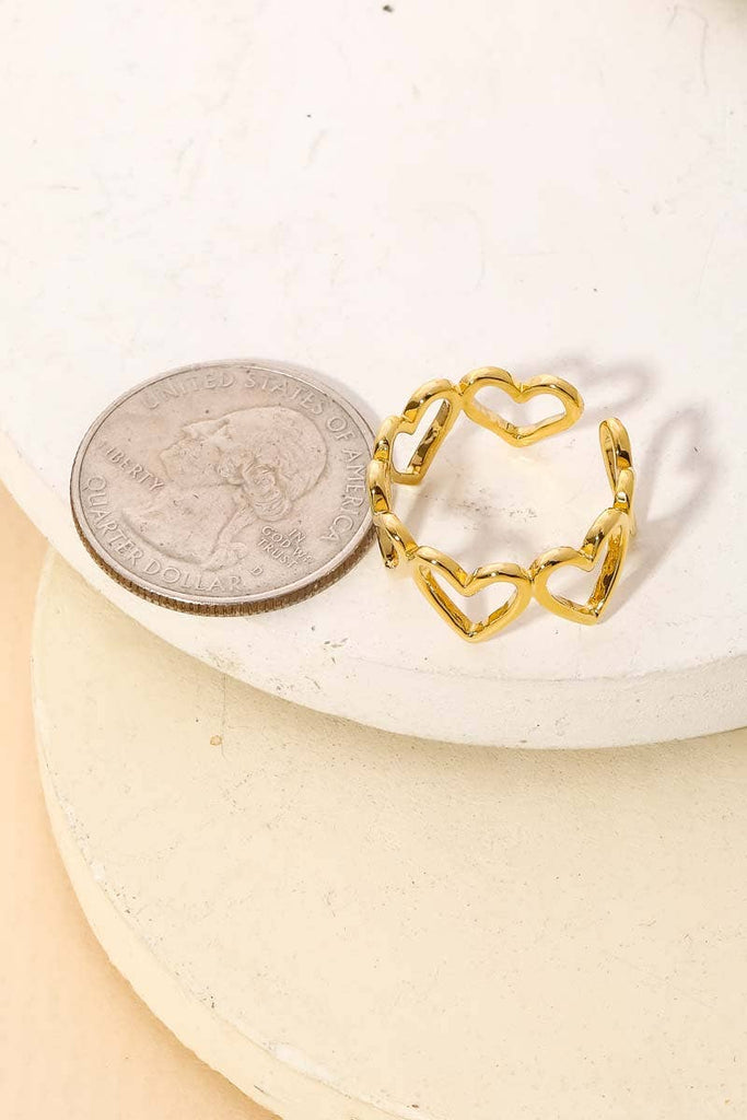 Open Heart Shape Fashion Ring