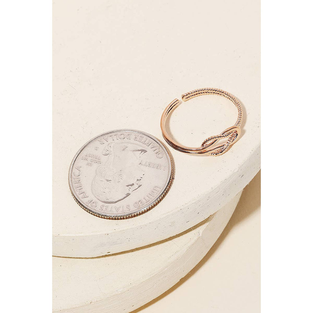 Metallic Knot Minimalist Ring