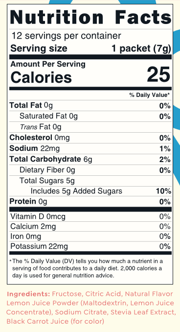 Pink Lemonade Beverage / Drink Mixer - Single Packets