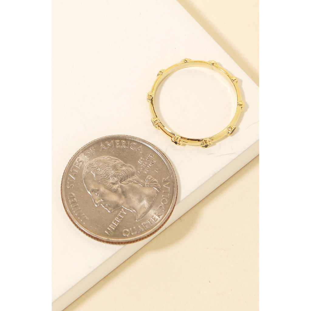 Mini Clover Station Band Ring