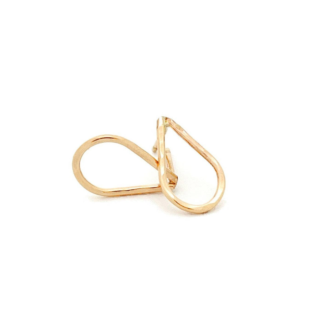 Hammered Teardrop Earrings | 14k Gold Fill & Sterling Silver