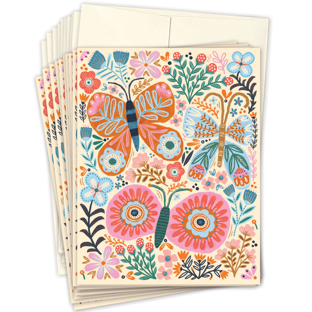 Butterflies Boxed Notes - Set Of 10