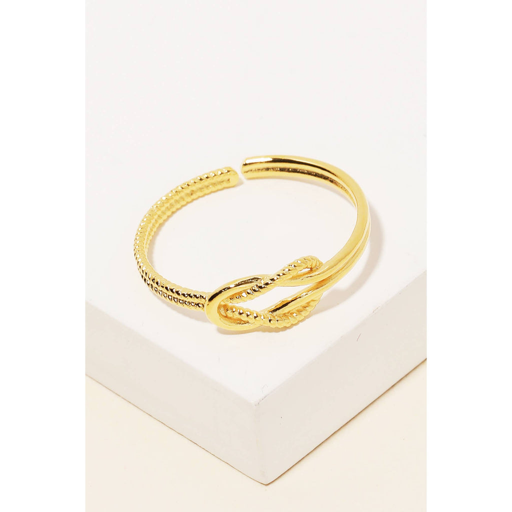 Metallic Knot Minimalist Ring