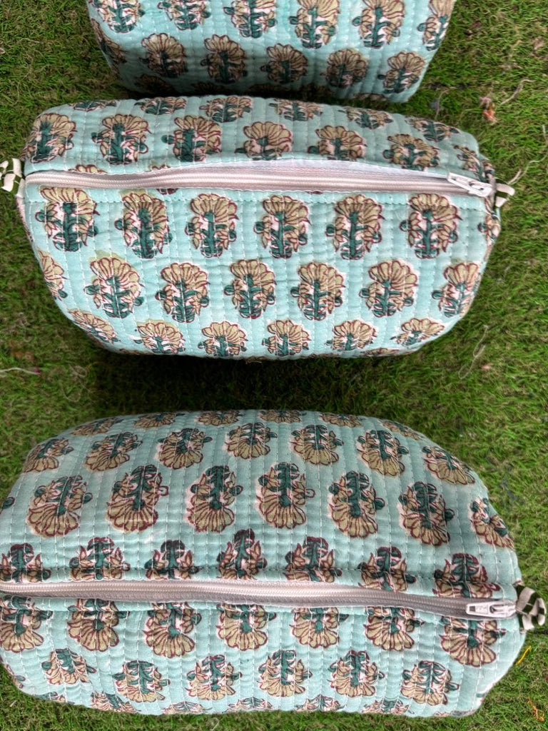 Cotton Bag Women's Handbag Block Printed Quilted Bag Pouches