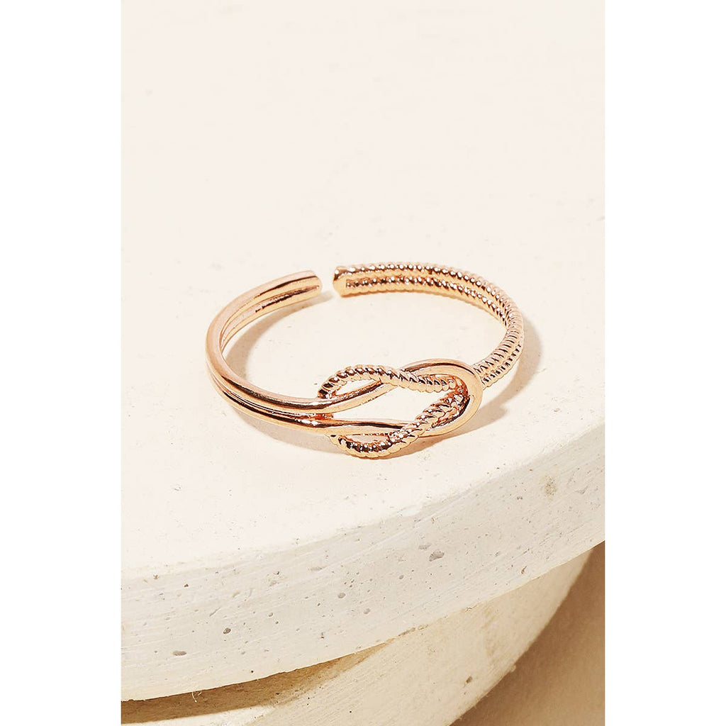 Metallic Knot Minimalist Ring