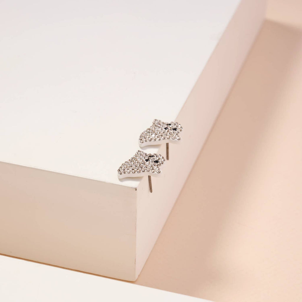 Halloween Ghost Rhinestones Stud Earrings