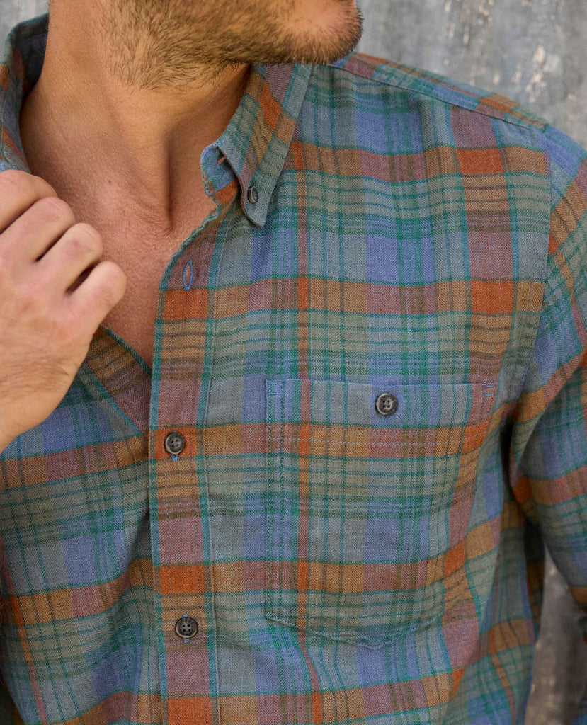 Airsmyth LS Shirt  - Dark Roast Windowpane