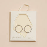 18K Gold Dip Round Beaded Stud Earrings