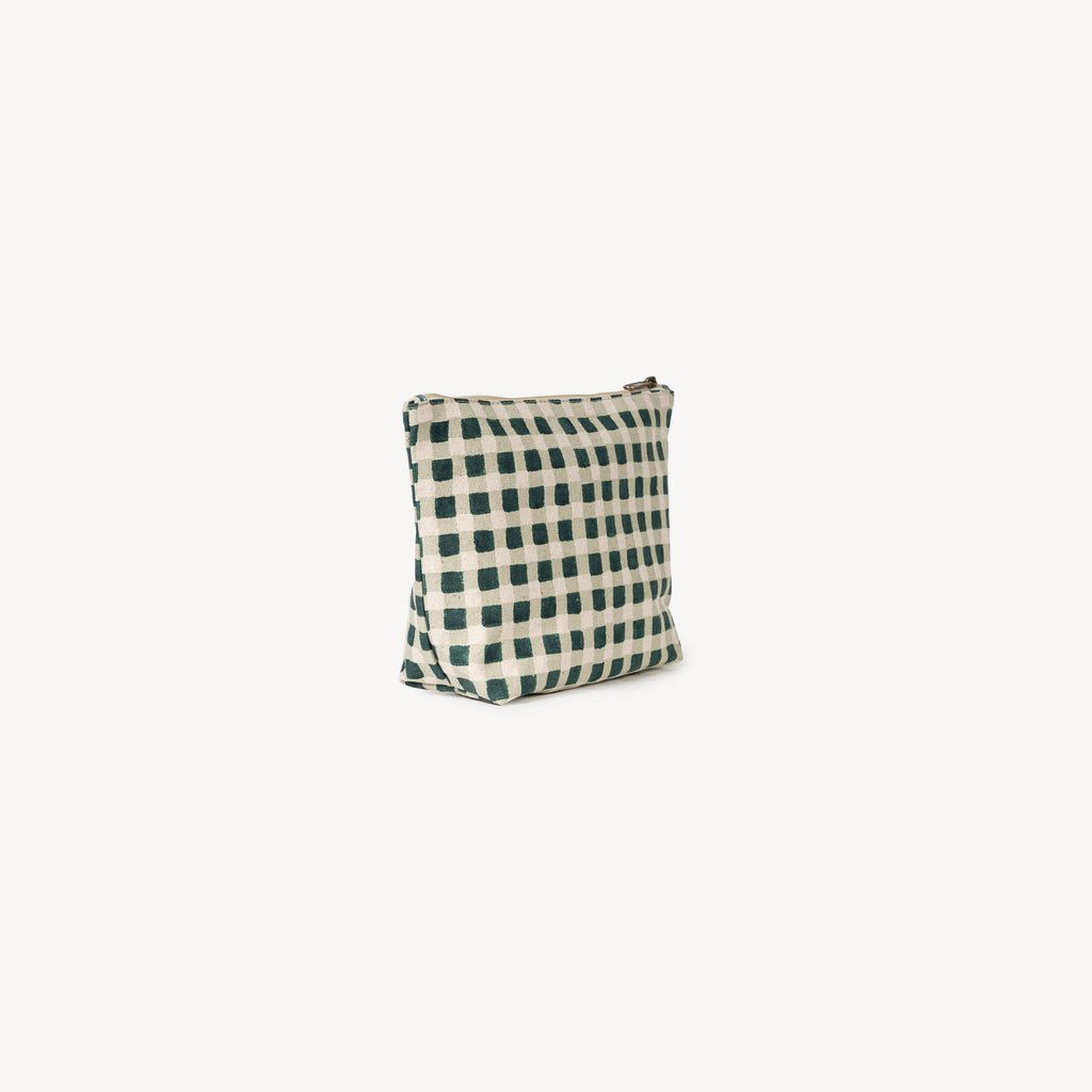 Large Waterproof Pouch - Evergreen Gingham