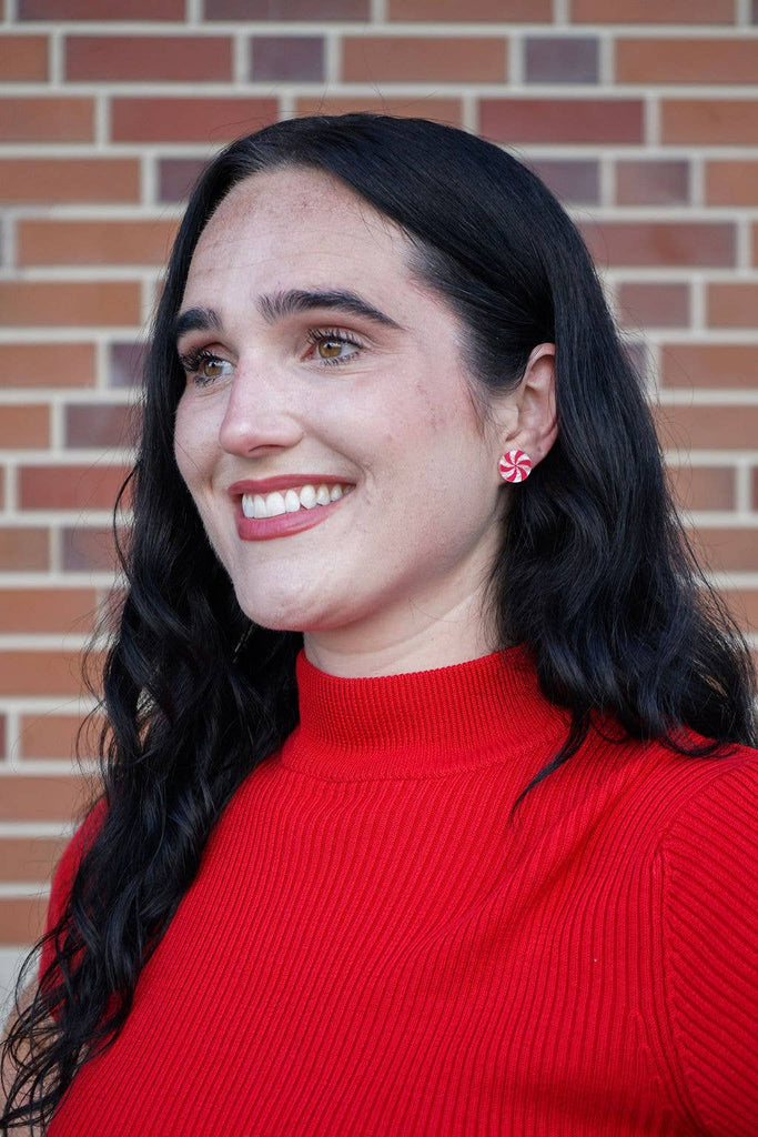 Peppermint Studs // Christmas, Holiday, Jewelry, Earrings