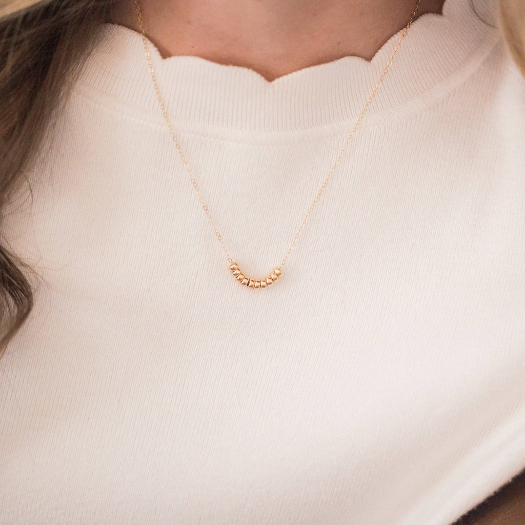 Roundel Bead Necklace | 14k Gold Fill & Sterling Silver