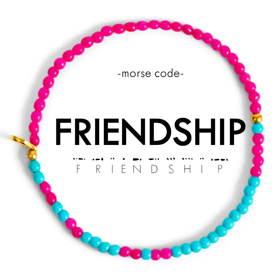 3mm Morse Code Bracelet | FRIENDSHIP