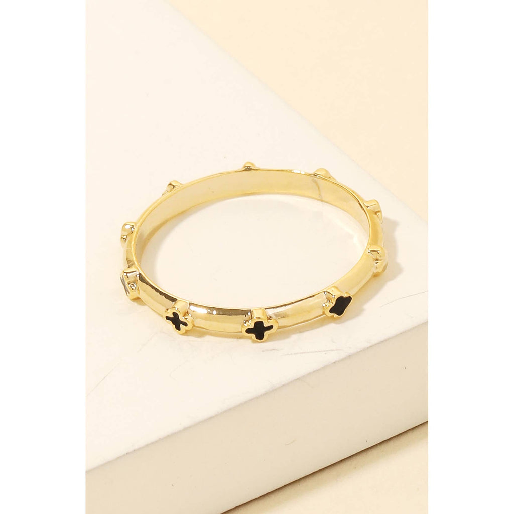 Mini Clover Station Band Ring