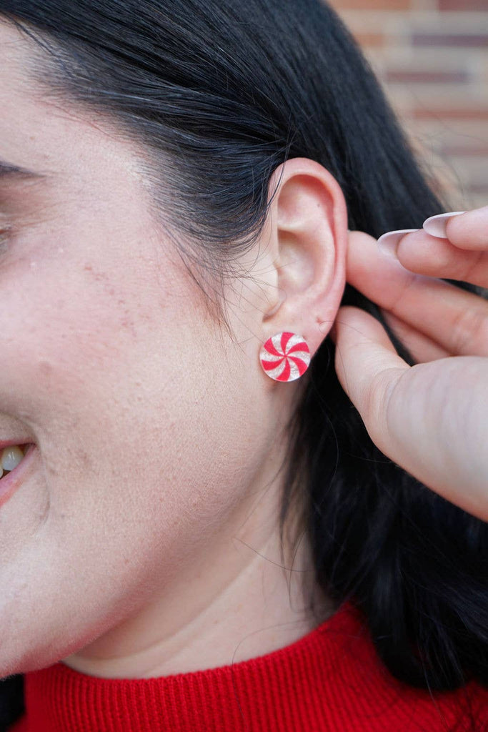 Peppermint Studs // Christmas, Holiday, Jewelry, Earrings