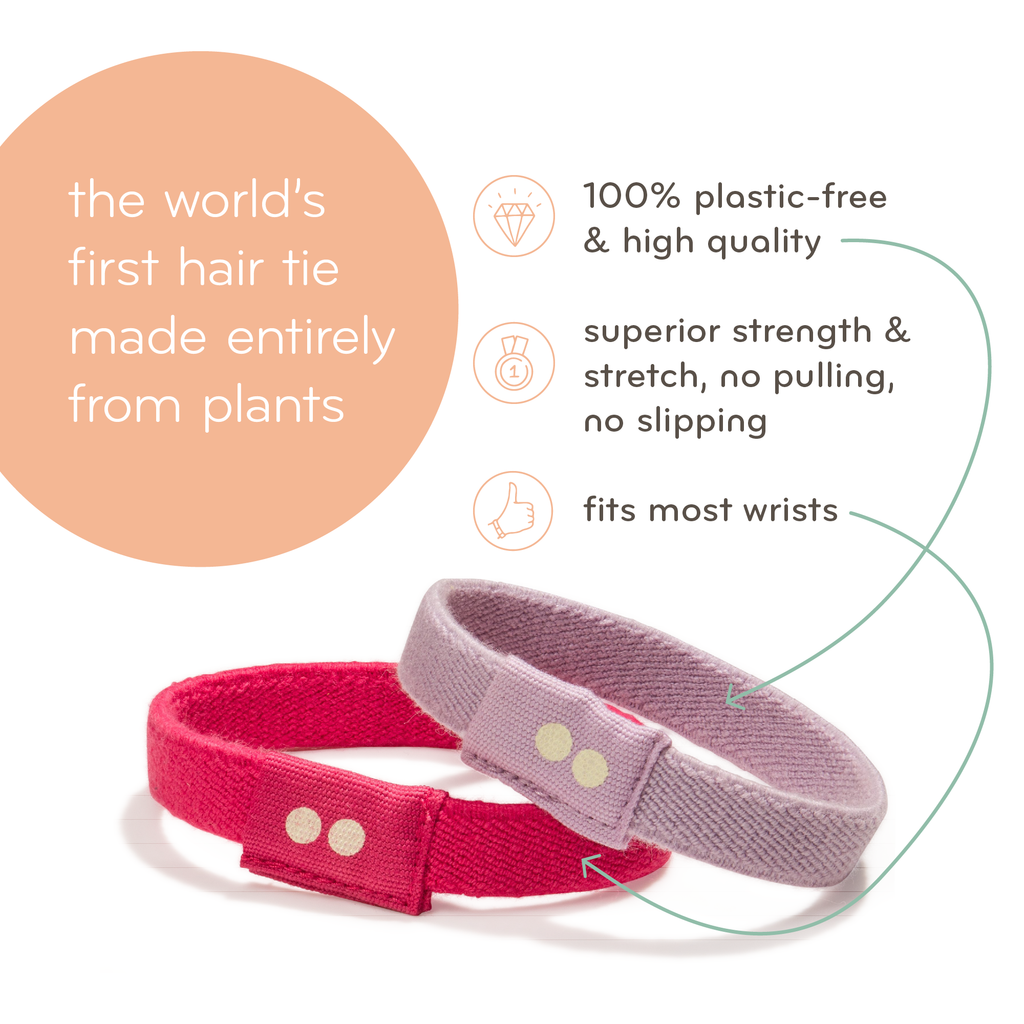 Plastic-free Flat Hair Ties - Earth Tints