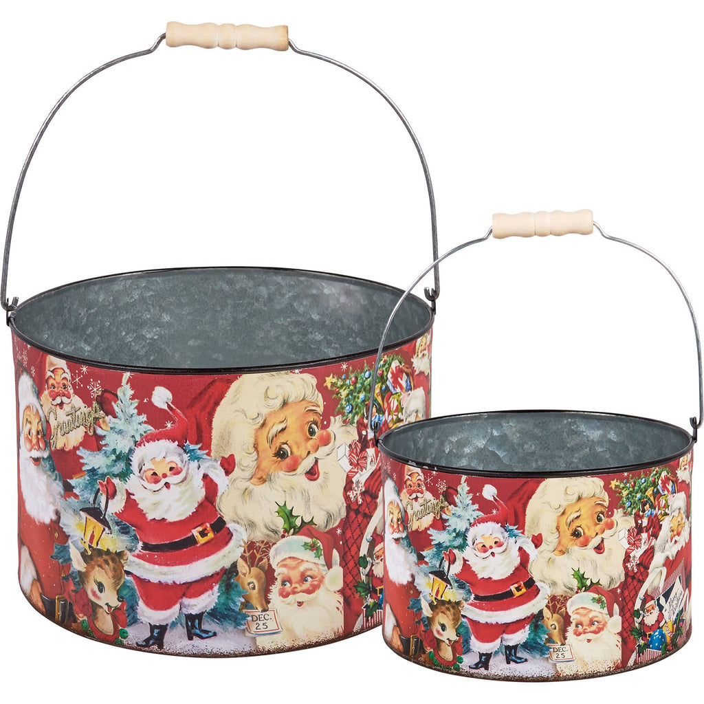Retro Santa Bucket Set