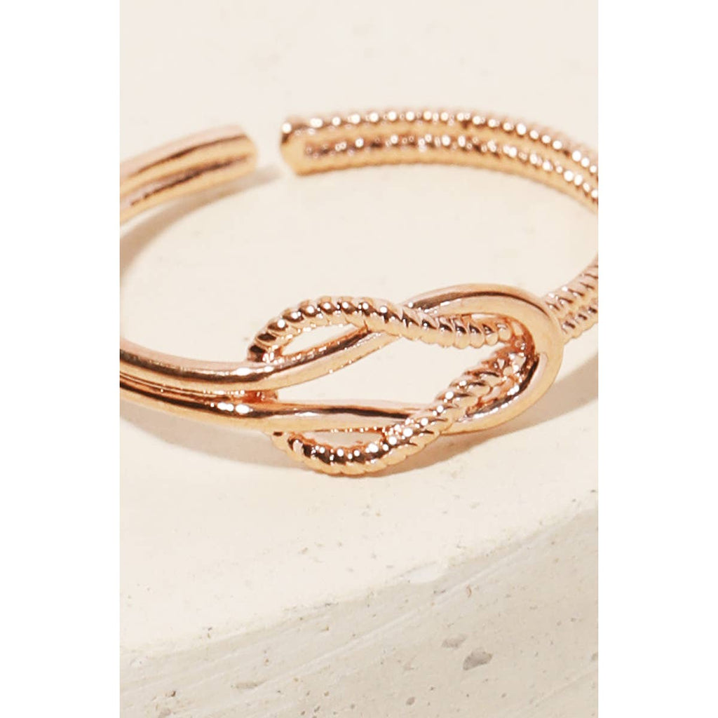Metallic Knot Minimalist Ring