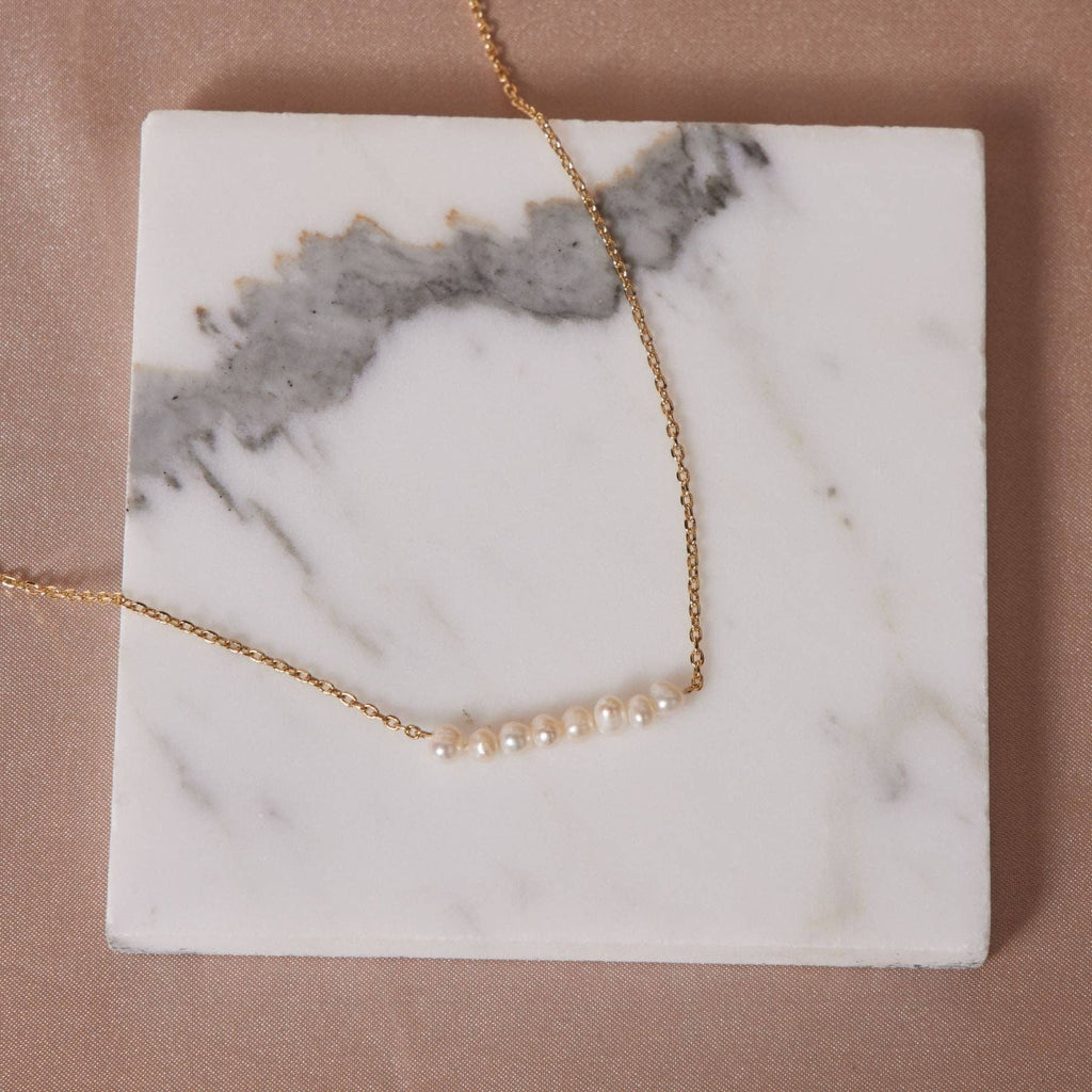 Dainty Pearl Chain Necklace
