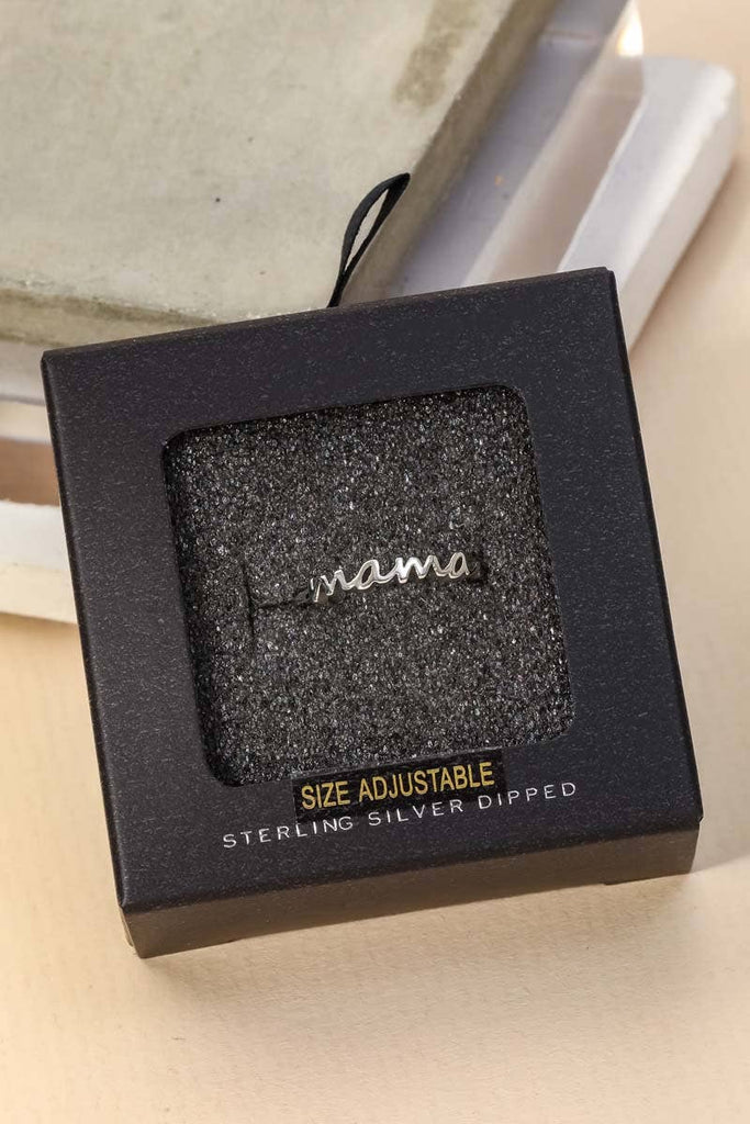 Secret Box Gold Dipped Mama Print Ring