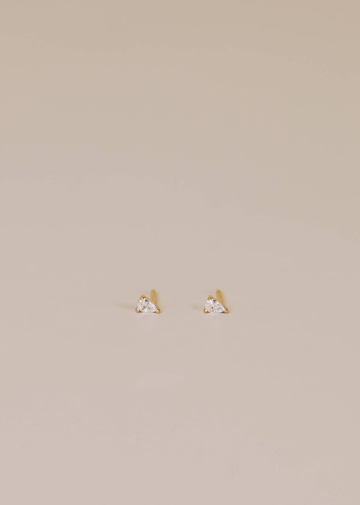 Teardrop - White CZ - Earrings