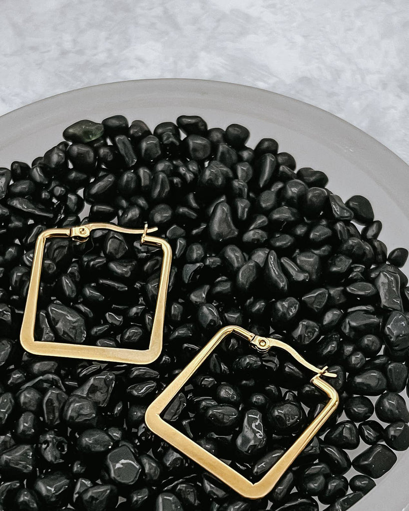Eudora Square Hoop Earrings