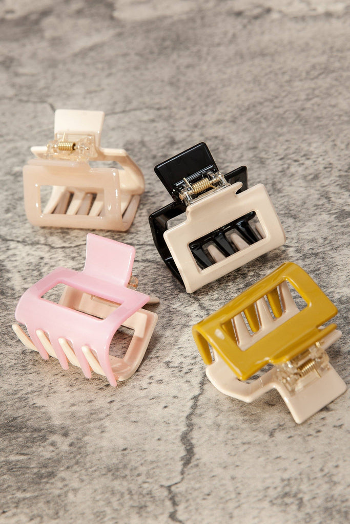 MID SIZE DOUBLE SIDE CELLULOSE HAIR CLAW CLIPS | 40H586