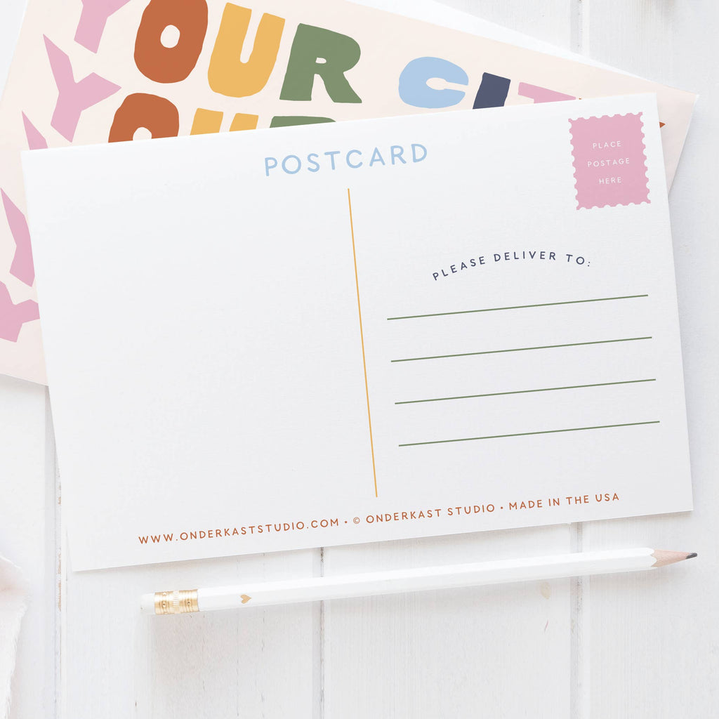 Springfield Wavy Lettering Postcard