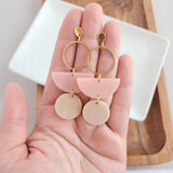 Wren Earrings - Blush & Linen