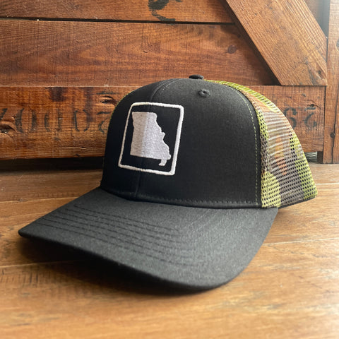 Platte Hat - Grey/Grn/Blk