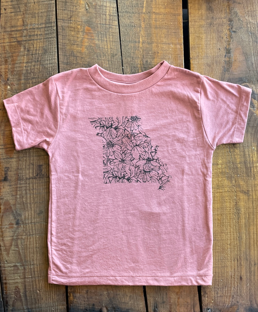 Missouri Flower Toddler Tee - Mauve
