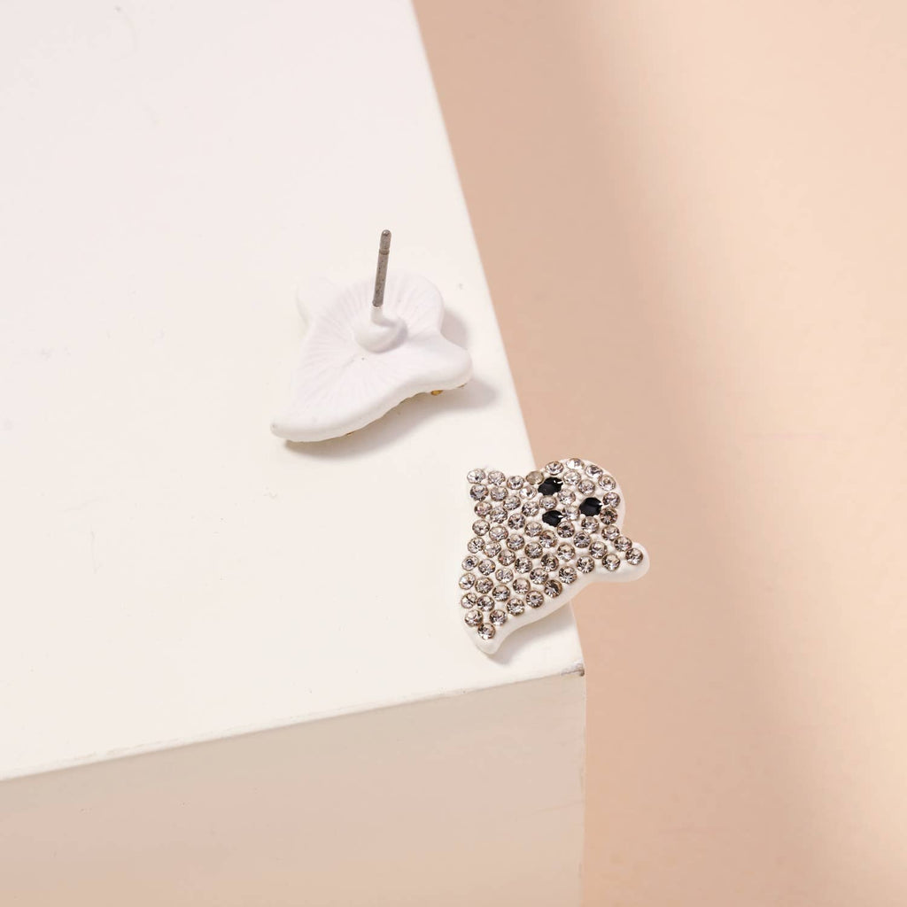 Halloween Ghost Rhinestones Stud Earrings