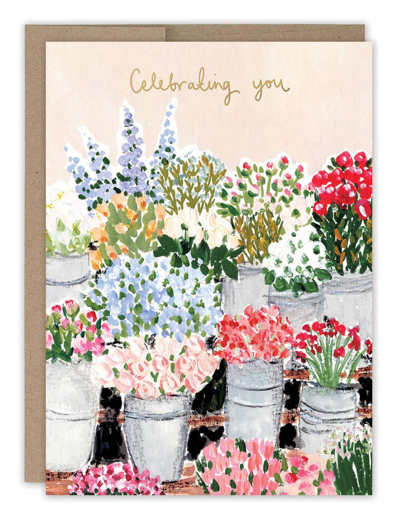 Flower Market Birthday Card