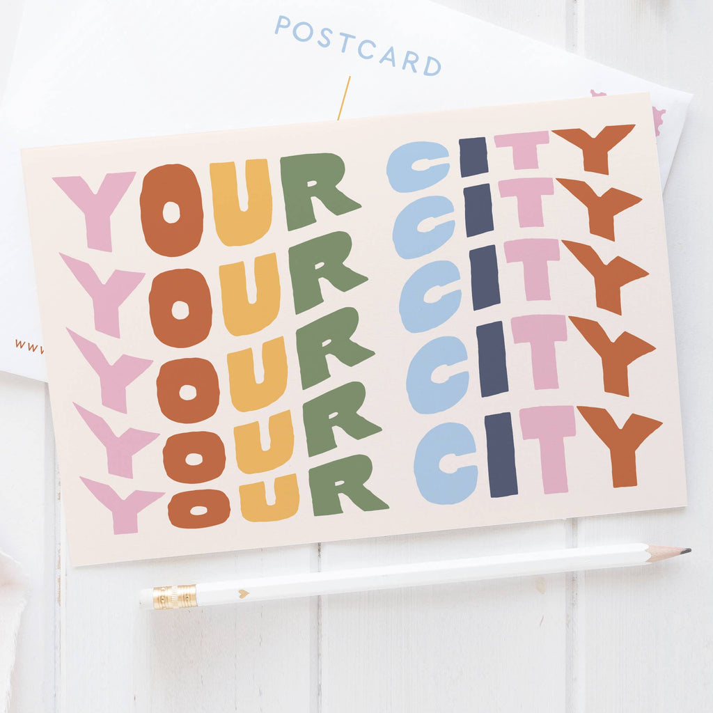 Springfield Wavy Lettering Postcard