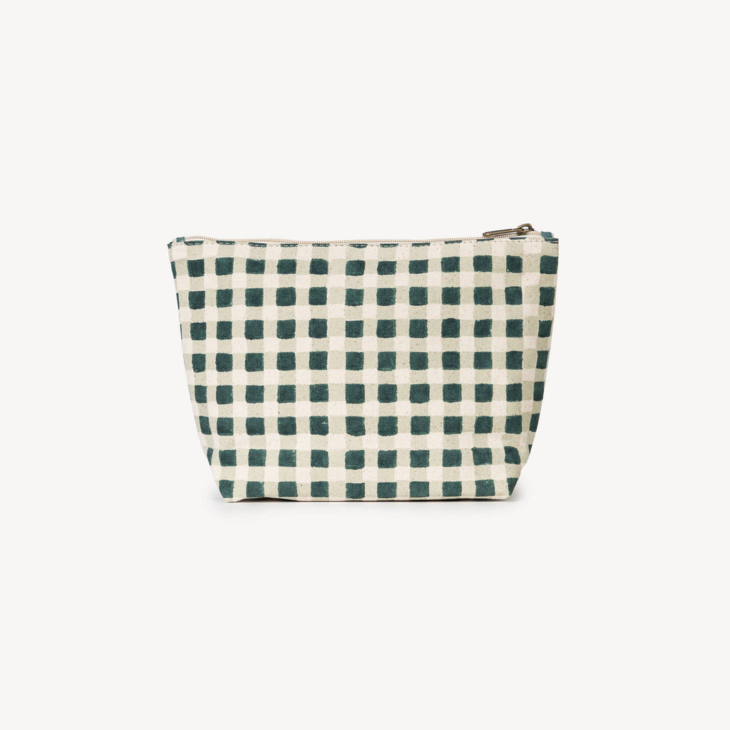 Large Waterproof Pouch - Evergreen Gingham