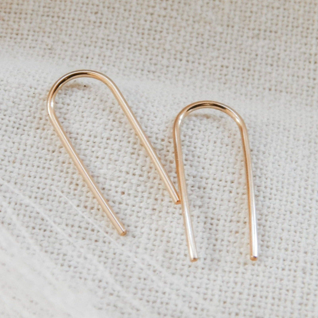 Open Arc Earrings | 14k Gold Fill & Sterling Silver