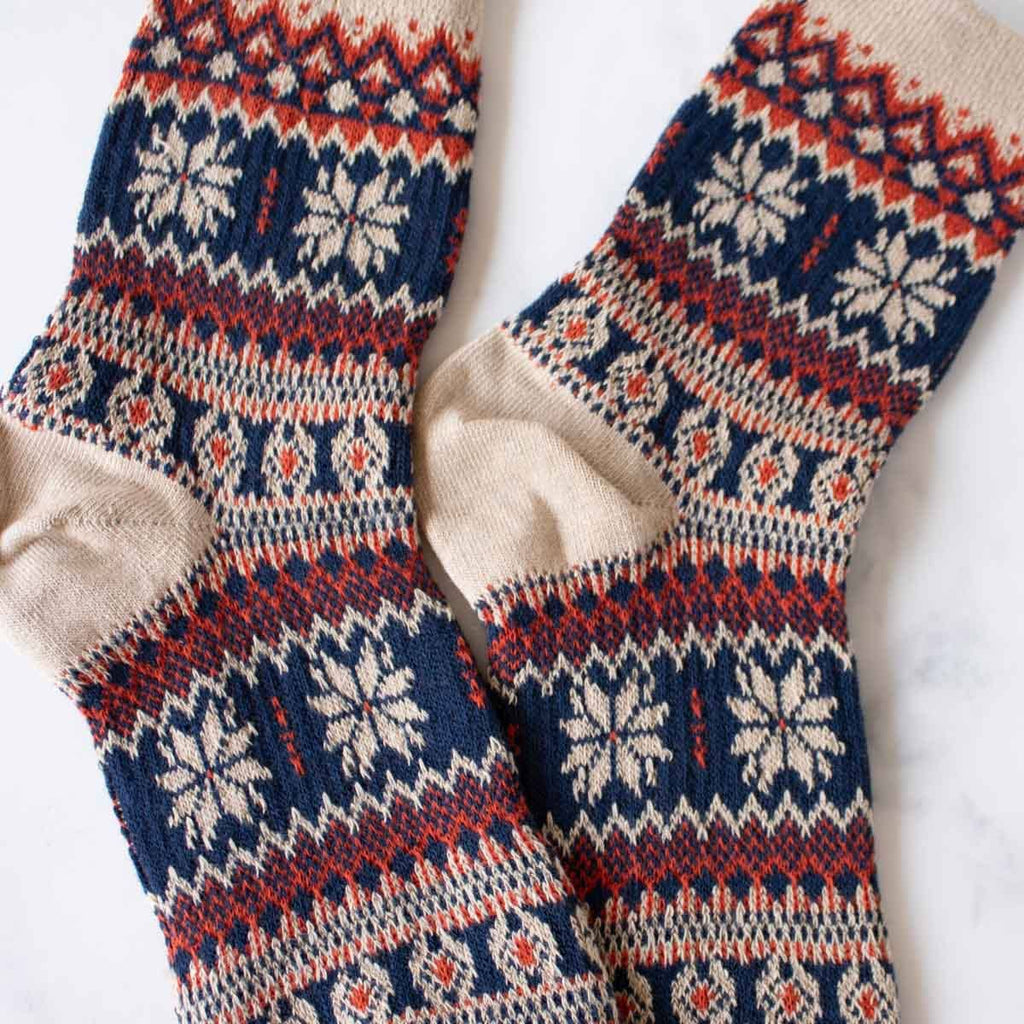 Holiday Snowflakes Casual Socks