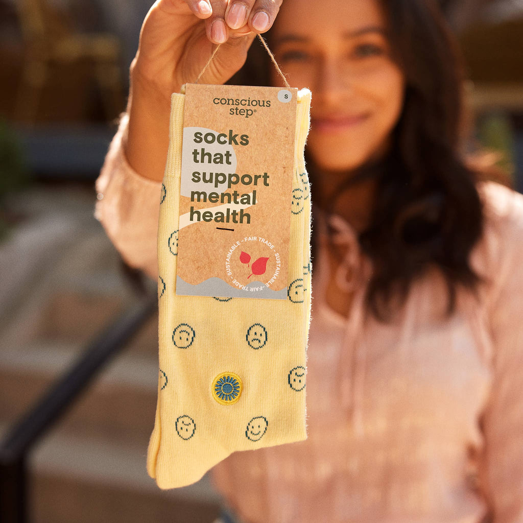 Socks that Support Mental Health (Smiley Faces)