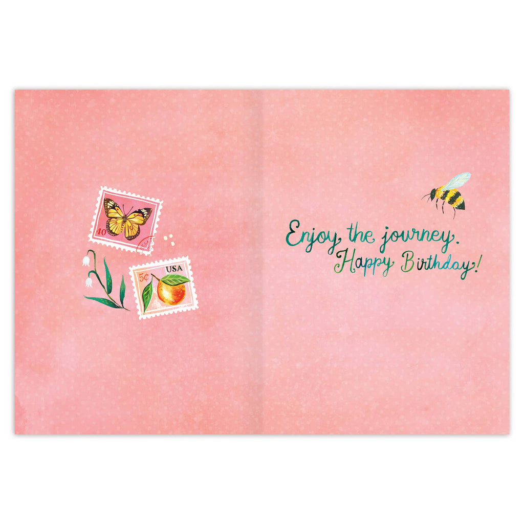 Postage Stamps Birthday Card