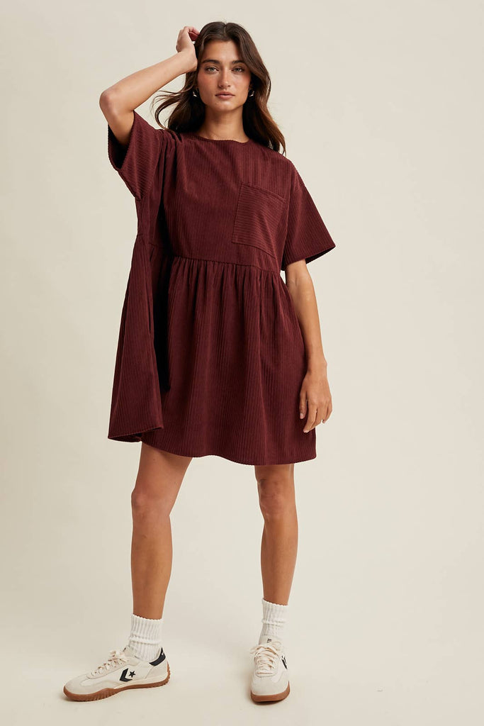 Corduroy Mini Dress