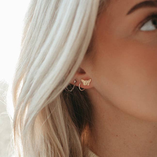 Butterfly Stud Earrings | 14k Gold Fill & Sterling Silver