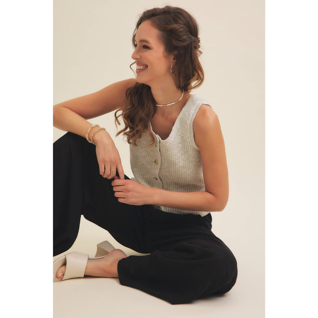 Rib Sweater Tank Top