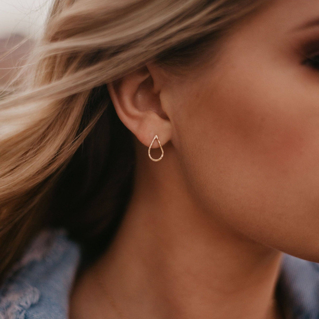 Hammered Teardrop Earrings | 14k Gold Fill & Sterling Silver