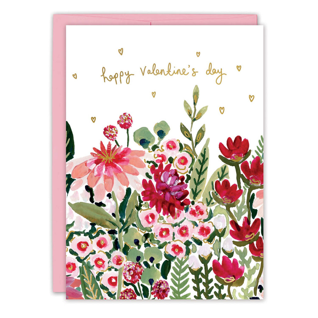 Romantic Florals Happy Valentine's Day Card
