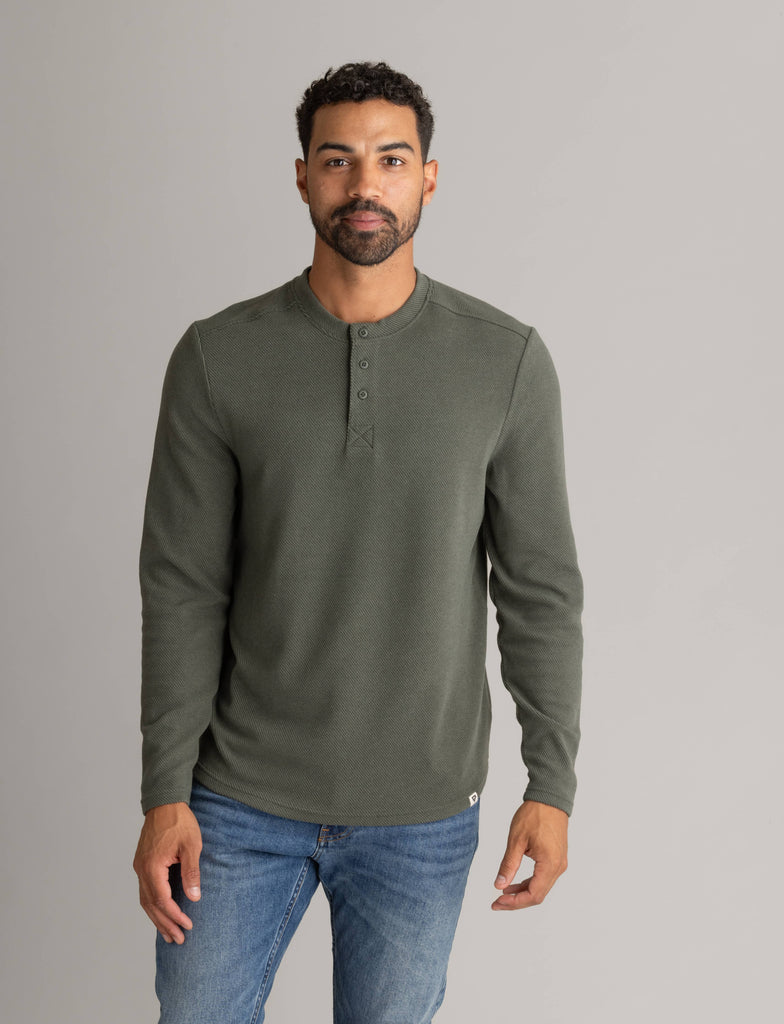 Men's Lichen Stretch Flannel Henley