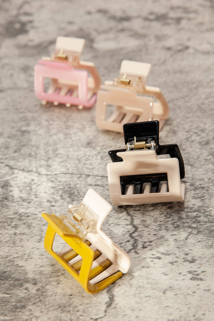 MID SIZE DOUBLE SIDE CELLULOSE HAIR CLAW CLIPS | 40H586