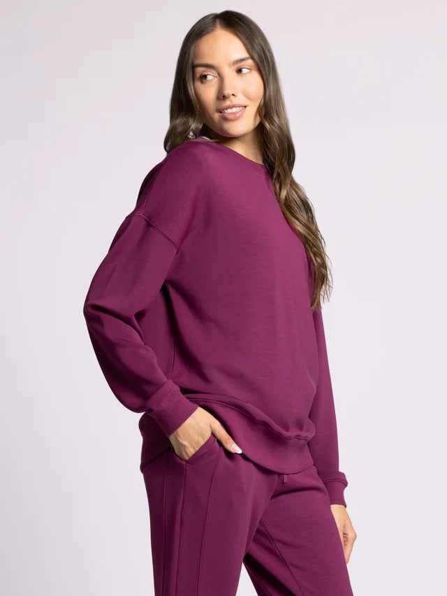Martina Oversized Crew  - Purple Potion