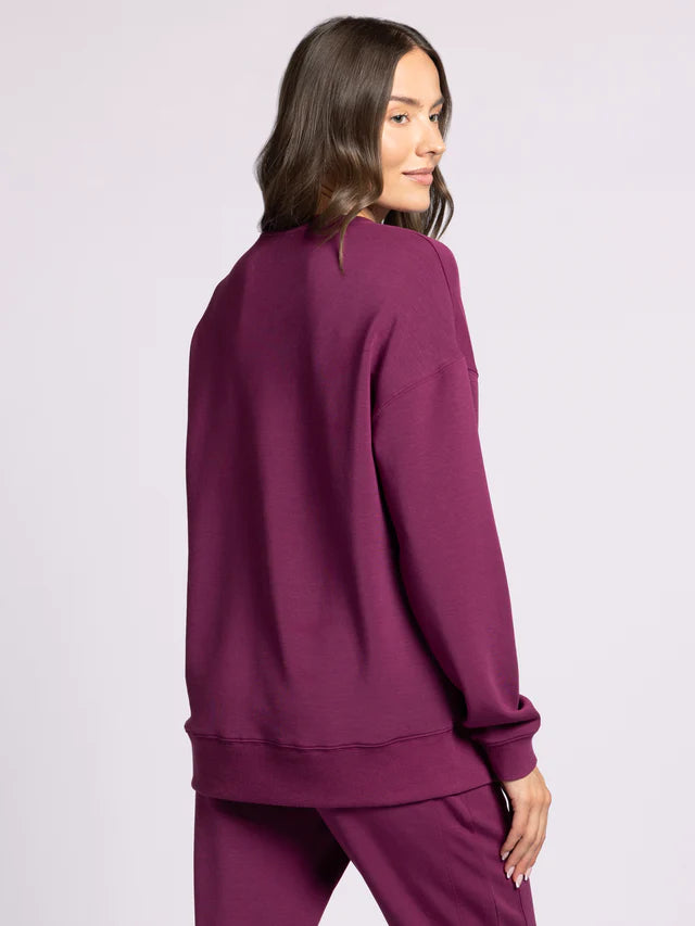 Martina Oversized Crew  - Purple Potion