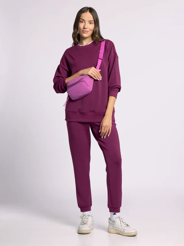 Martina Oversized Crew  - Purple Potion